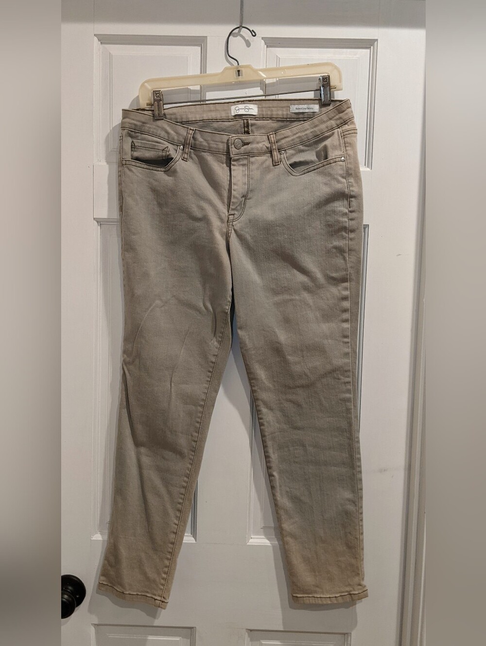 Jessica Simpson Low Rise Rolled Top Skinny Jeans Sage Green Size 12/31